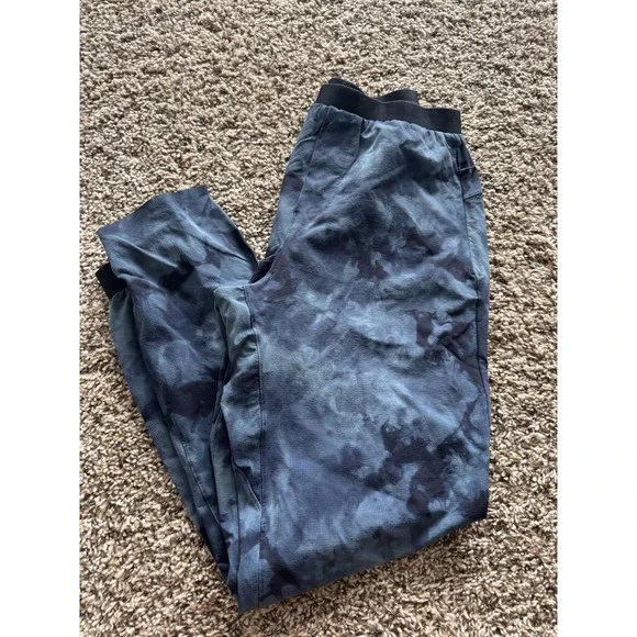 Lululemon Mens Run State Jogger Pants Tidal Dye River Blue Classic Navy Small S - Picture 4 of 10